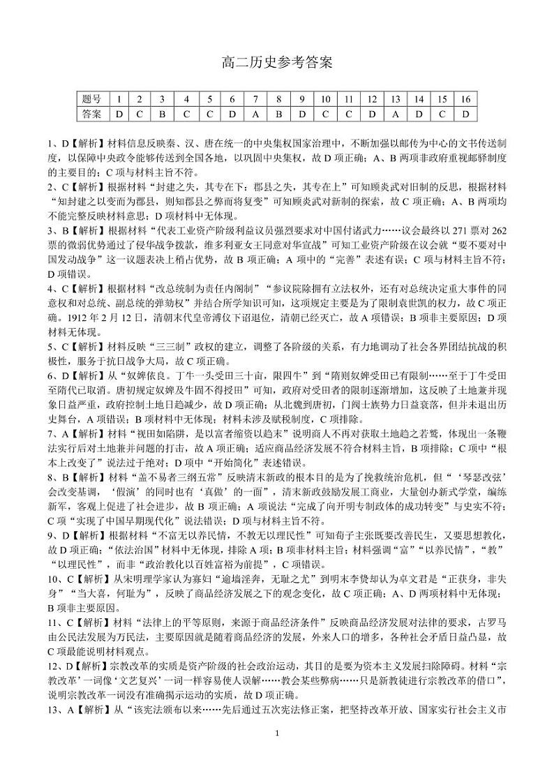 楂樹簩鍘嗗彶绛旀第1页