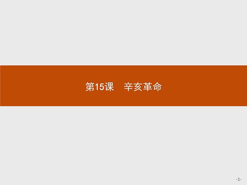 岳麓版历史高中必修1课件第4单元 第15课 辛亥革命01