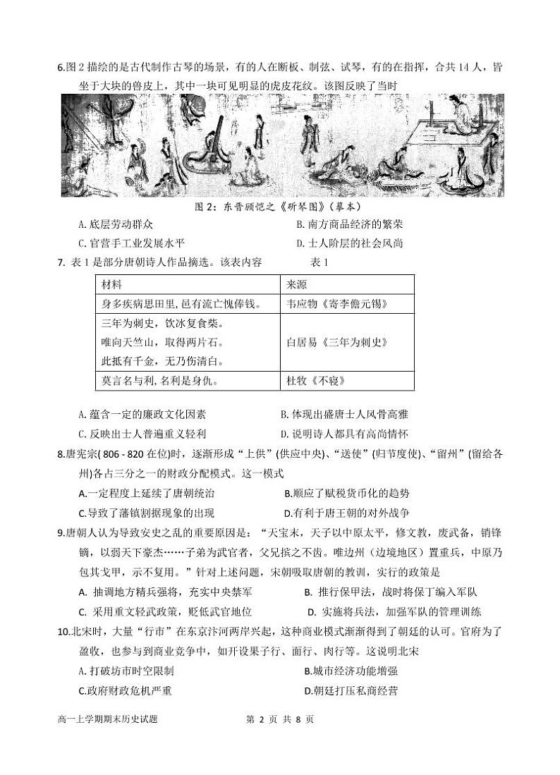 21上期末考试历史-试题第2页