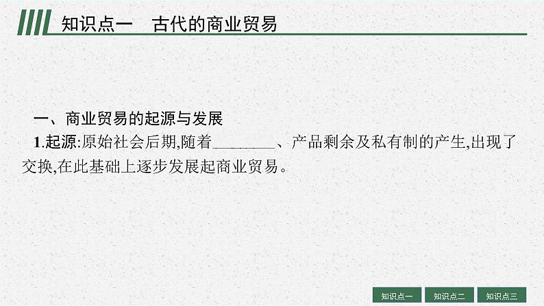 人教版新高考历史一轮复习课件--商业贸易与日常生活06
