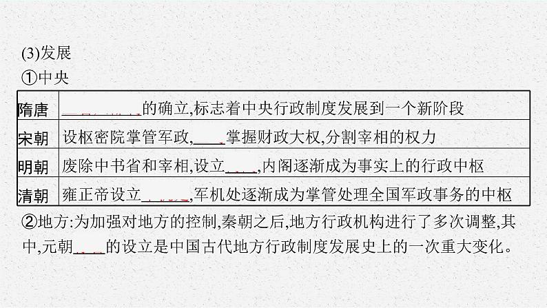 人教版新高考历史二轮复习课件--中国古代的国家制度第7页