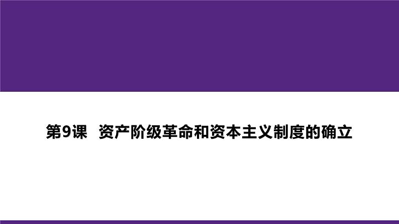 高中历史人教统编版(必修)中外历史纲要(下)第9课 资产阶级革命与资本主义制度的确立 课件第1页