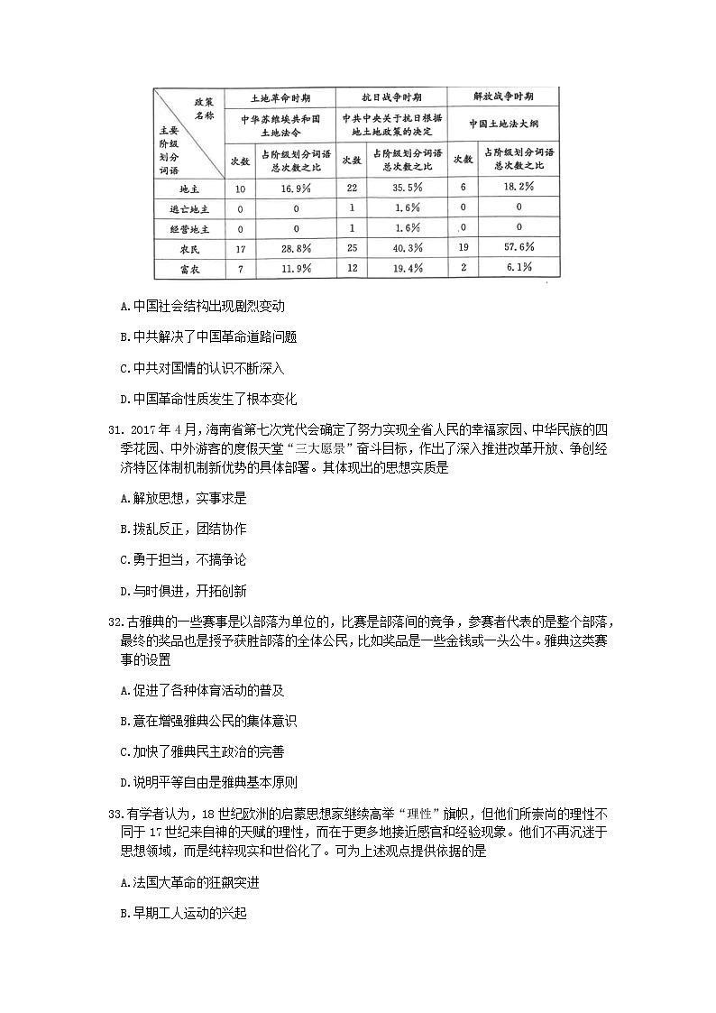 2022晋城高三下学期第二次模拟考试历史无答案03