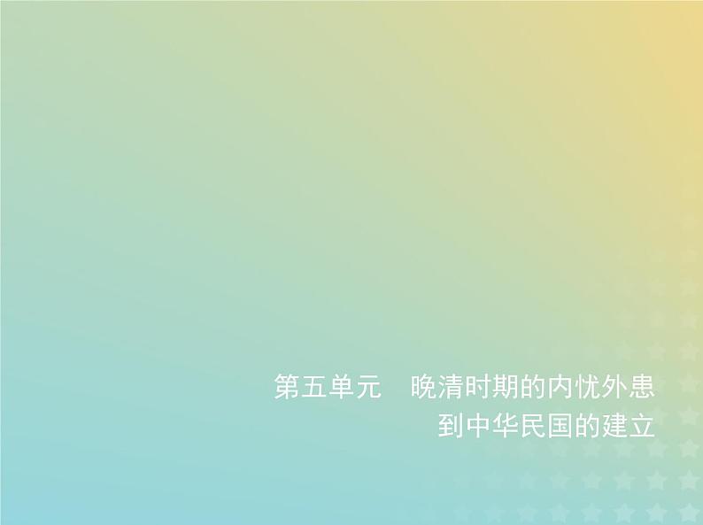 山东专用高考历史一轮复习第五单元晚清时期的内忧外患到中华民国的建立_应用创新篇课件01