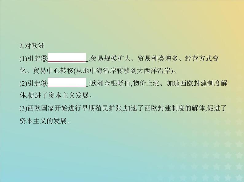 山东专用高考历史一轮复习第九单元走向整体的世界与资本主义制度的建立_基础篇课件第7页