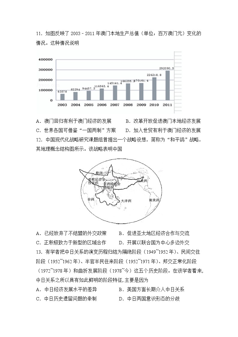2021自治区乌兰察布集宁区高一下学期期中考试历史试题含答案第3页
