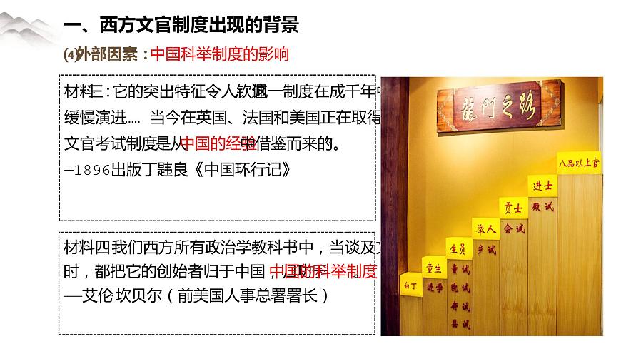 選擇性必修一《國家制度與社會治理 》新視角課件 第6課 西方的文官制度第6頁