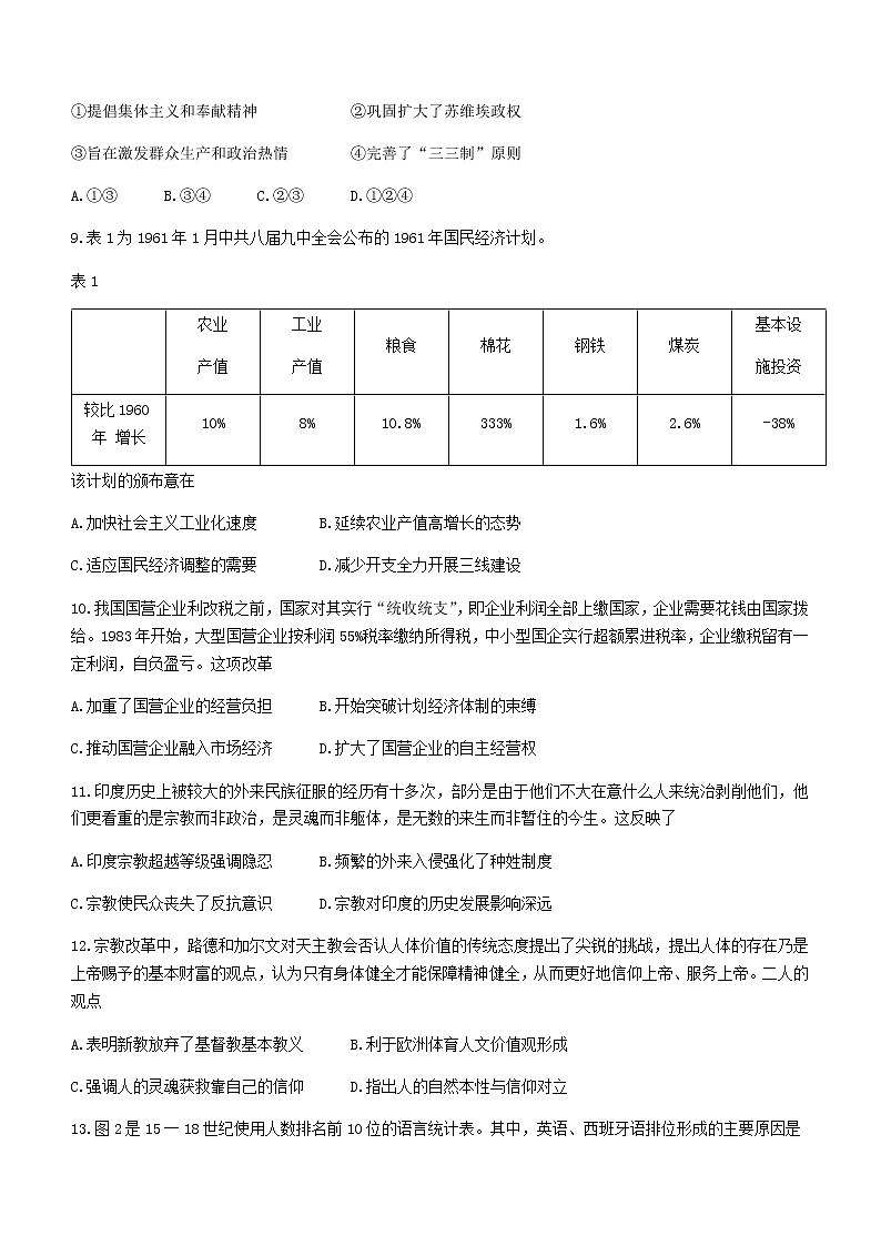 2022丹东高三总复习质量测试(一)历史试题含答案第3页