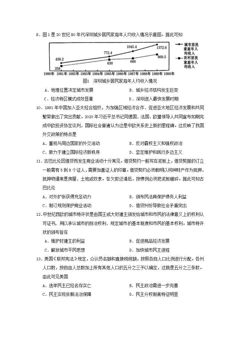 广东省广州市番禺区2021-2022学年高二下学期期末历史试题03