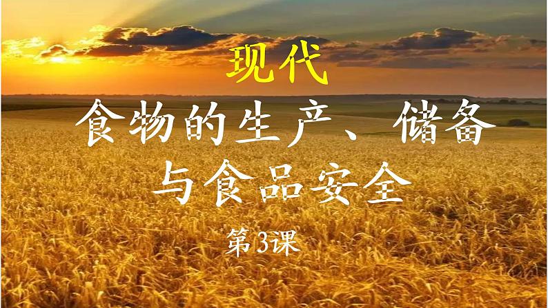 高中历史统编版(2019)选择性必修二经济与社会生活第3课 现代食物的生产、储备与食品安全(共21张ppt)第1页