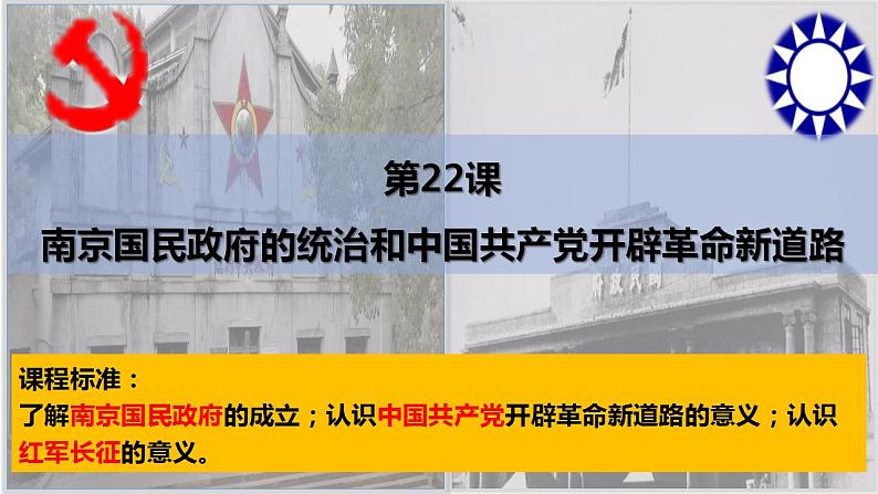 2022-2023学年高中历史统编版(2019)必修中外历史纲要上册第22课 南京国民政府的统治和中国共产党开辟革命新道路 课件01