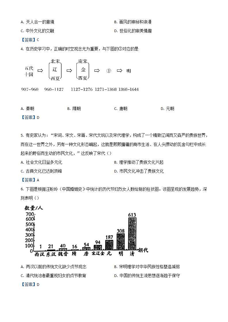 2022茂名电白区高一下学期期中考试历史(合格性)含答案02
