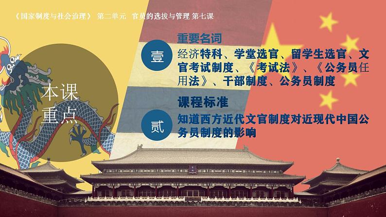 2022-2023学年统编版(2019)高中历史选择性必修一第7课 近代以来中国的官员选拔与管理 课件02