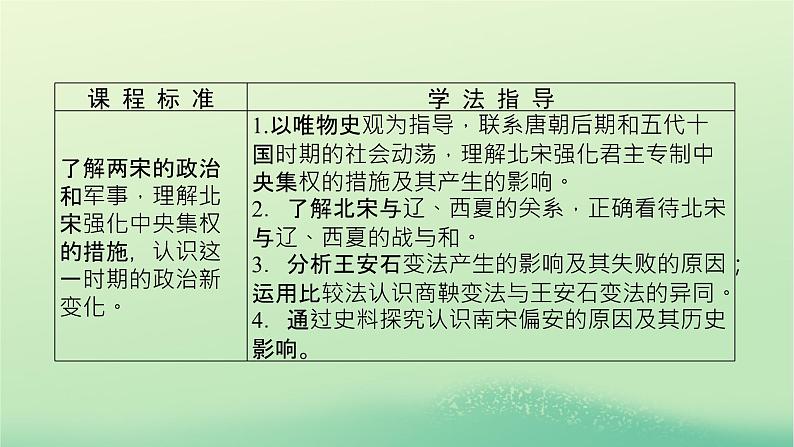 2022_2023学年新教材高中历史第三单元辽宋夏金多民族政权的并立与元朝的统一第9课两宋的政治和军事课件部编版必修中外历史纲要上第3页