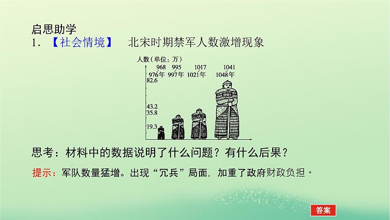 2022_2023学年新教材高中历史第三单元辽宋夏金多民族政权的并立与元朝的统一第9课两宋的政治和军事课件部编版必修中外历史纲要上第8页