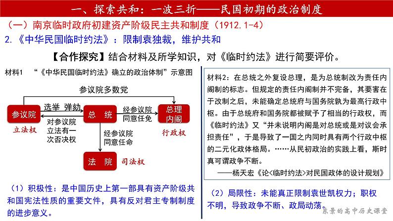 2022-2023学年高中历史统编版(2019)选择性必修一第3课 中国近代至当代政治制度的演变 课件第7页