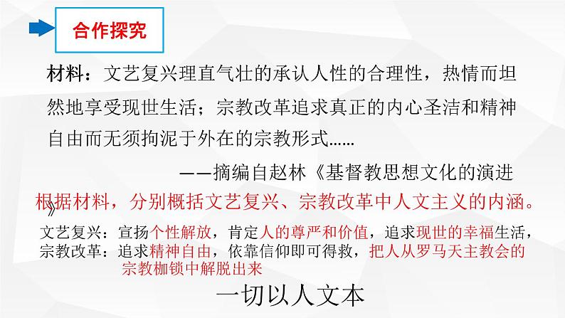 2021-2022学年高中历史统编版(2019)必修中外历史纲要下册第8课 欧洲的思想解放运动 课件第7页