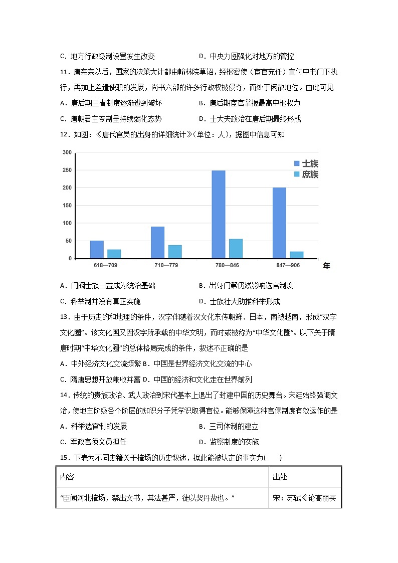 黑龙江省双鸭山市第一中学2022-2023学年高三上学期开学考试历史试题第3页