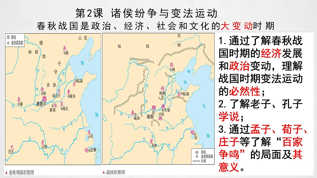 第2课 诸侯纷争与变法运动 课件--2022-2023学年高中历史统编版(2019)必修中外历史纲要上册第1页