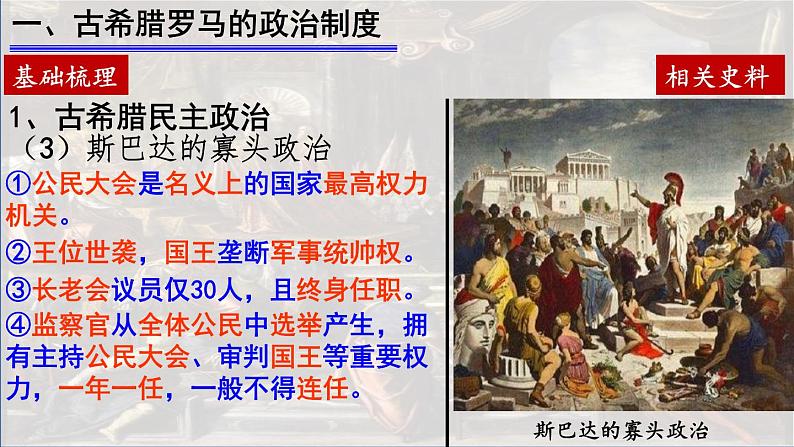 2022-2023学年高中历史统编版(2019)选择性必修一第2课 西方国家古代和近代政治制度的演变 课件第5页