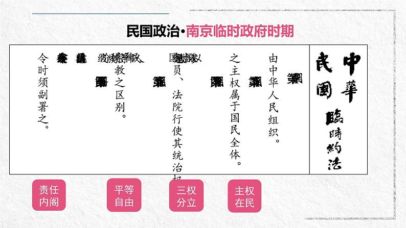 2022-2023学年高中历史统编版(2019)选择性必修一第3课 中国近代至当代政治制度的演变 课件第7页