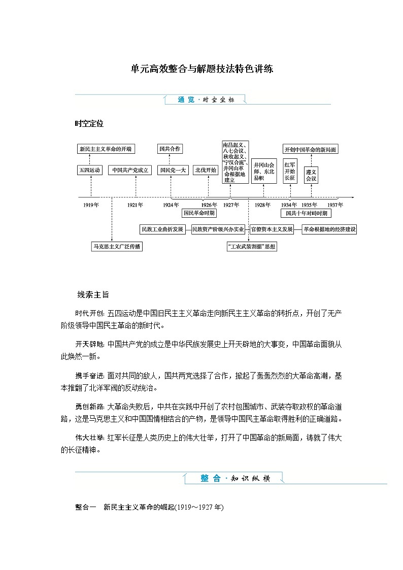单元高效整合与解题技法特色讲练 07第1页