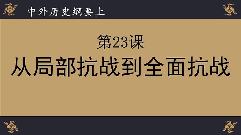23课件:从局部抗战到全面抗战第1页