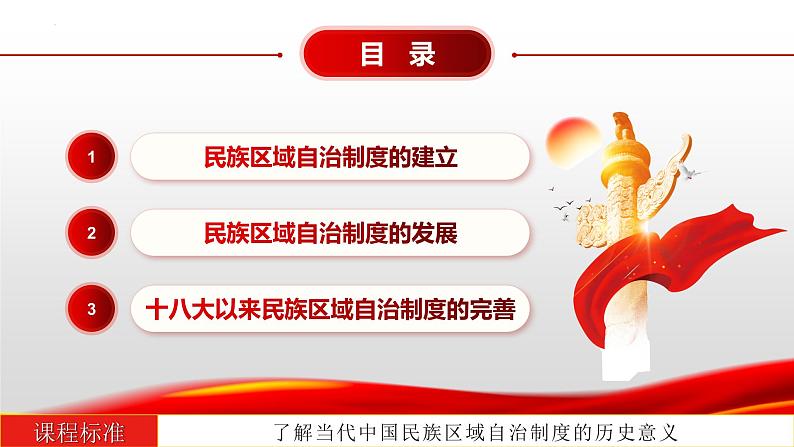 2022-2023学年统编版(2019)高中历史选择性必修1第13课 当代中国的民族政策 课件第3页