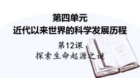 高中历史人教版 (新课标)必修3 文化史第12课 探索生命起源之谜教学ppt课件