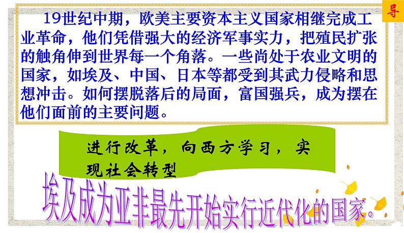 第1课 18世纪末19世纪初的埃及 课件 高中历史人教版选修1第2页