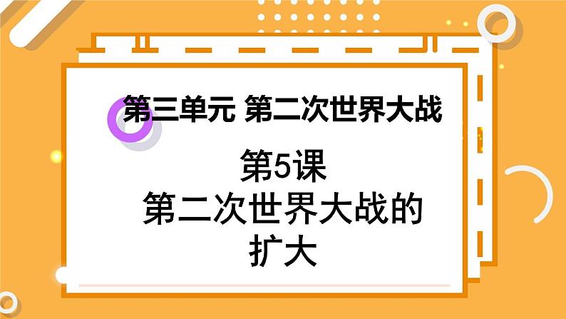 第三单元 第5课 第二次世界大战的扩大 课件 高中历史人教版选修301