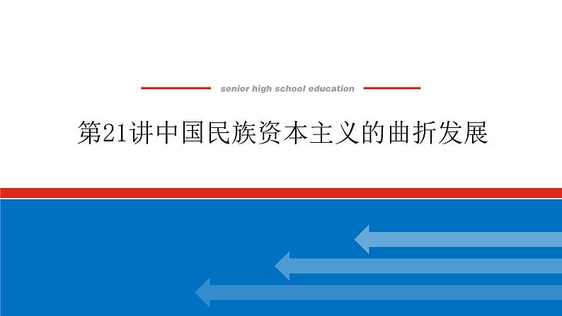 2023年高考一轮复习第21讲中国民族资本主义的曲折发展课件第1页