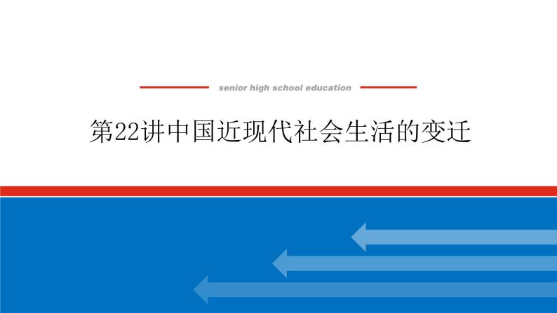 2023年高考历史一轮复习第22讲中国近现代社会生活的变迁课件+学案+课时练习01