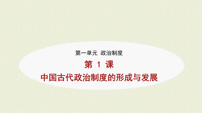 第1课中国古代政治制度的形成与发展课件高中历史统编版选择性必修一 (4)01