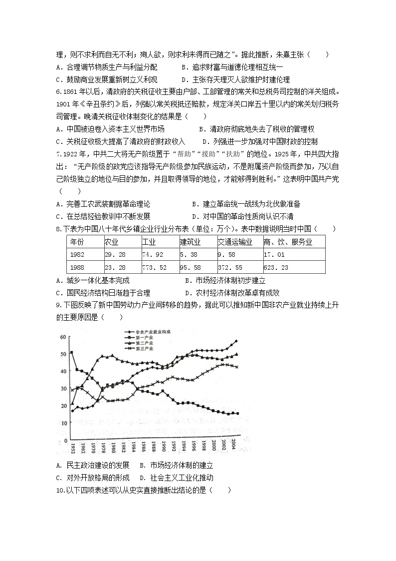 江苏省南京市六校联合体2022-2023学年高三历史8月联合调研试卷（Word版附答案）02