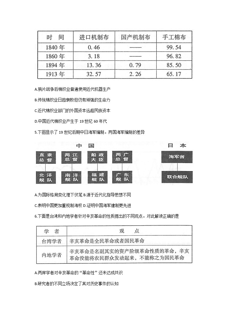 2021常熟高三上学期阶段性抽测二历史试题含答案第2页