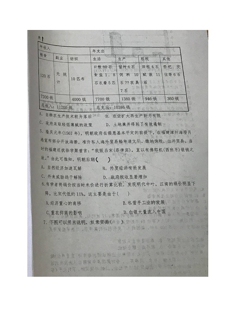 2020息县一中高二下学期网课检测历史试题扫描版含答案02