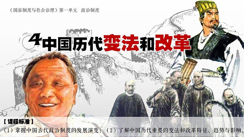 2022-2023学年高中历史统编版(2019)选择性必修一第4课 中国历代变法和改革 课件01