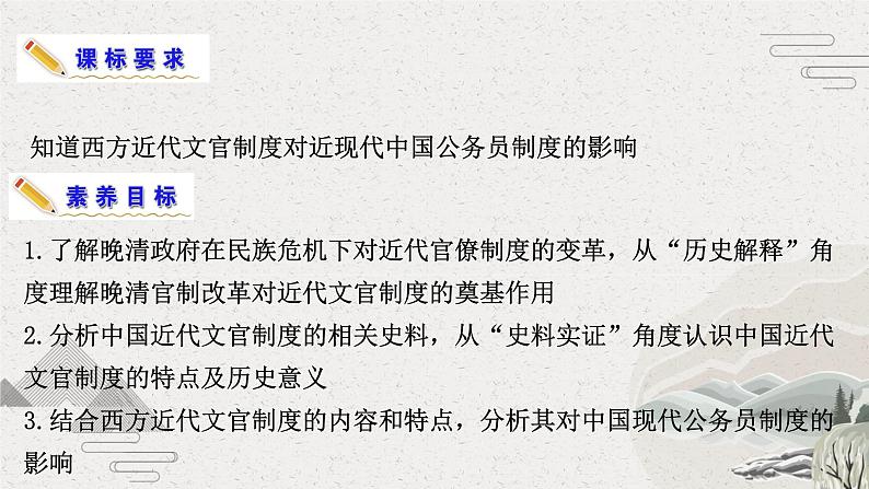 2022-2023学年高中历史统编版(2019)选择性必修一第7课 近代以来中国的官员选拔与管理 课件第3页