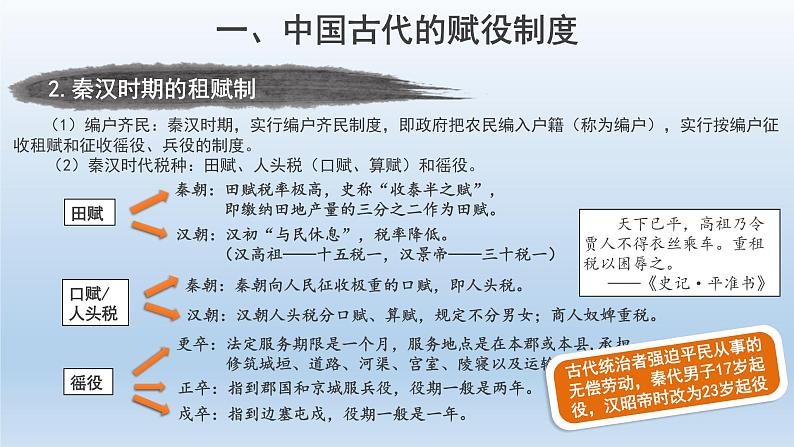 2022-2023学年高中历史统编版(2019)选择性必修一第16课 中国赋税制度的演变 课件06