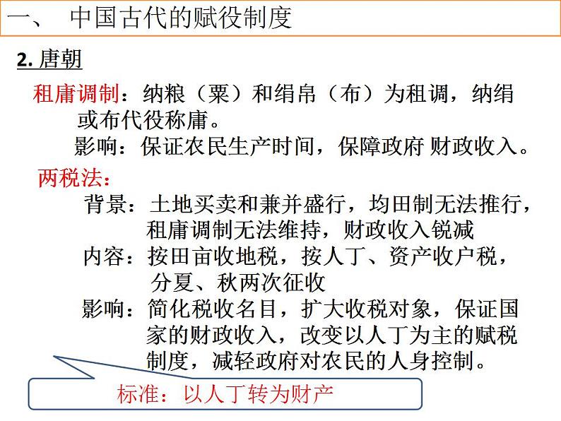 第16课 中国赋税制度的演变 课件--2022-2023学年高中历史统编版(2019)选择性必修一07