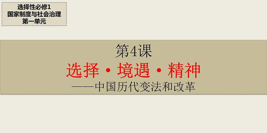 第4課 中國(guó)歷代變法和改革 課件第1頁