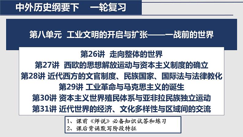 第31讲 近代世界的经济、文化多样性与区域间的交流课件--2023届高三统编版(2019)历史一轮复习第1页