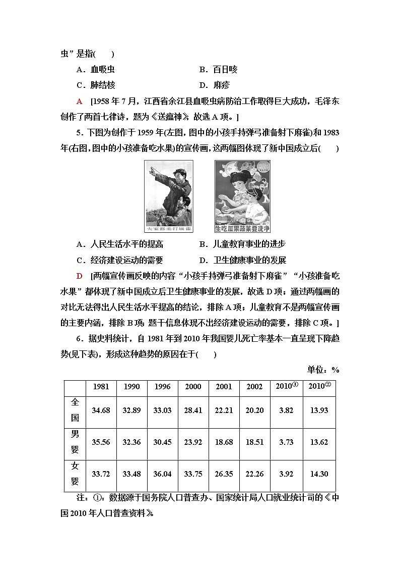 統(tǒng)編版高中歷史選擇性必修2課后素養(yǎng)落實(shí)15現(xiàn)代醫(yī)療衛(wèi)生體系與社會(huì)生活含答案第2頁