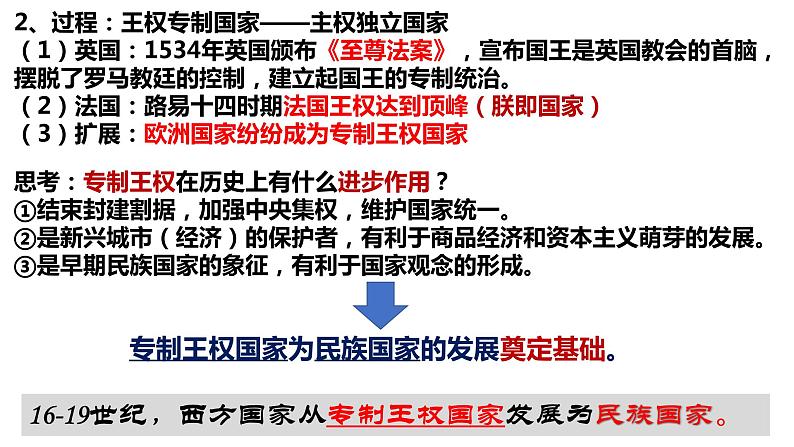 【高考一轮精细化复习】高考历史(选必1)复习课件——第12课 近代西方民族国家与国际法的发展第6页