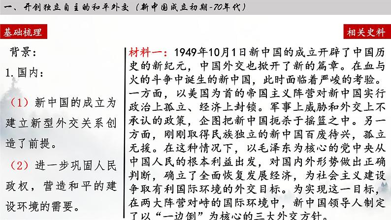 第14课 当代中国的外交课件---2022-2023学年高中历史统编版2019选择性必修1第5页