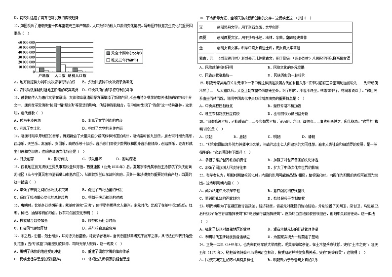 景博中学2022-2023学年第一学期高一期中考试(1)第2页