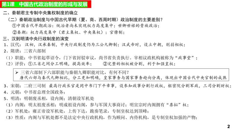 选择性必修一国家制度与社会治理+全册重难点复习课件--2021-2022学年高中历史统编版2019选择性必修1+国家制度与社会治理04