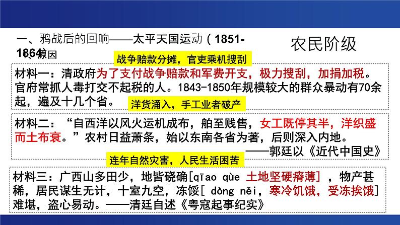 晚清时期的内忧外患与救亡图存 课件--2023届高三统编版(2019)必修中外历史纲要上一轮复习04