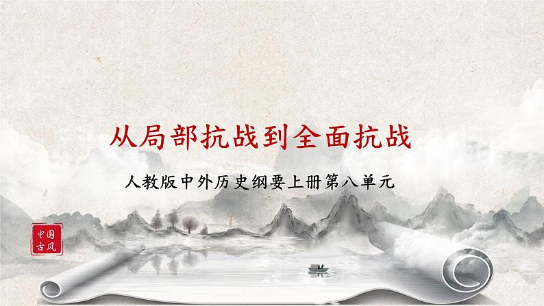 第23课《从局部抗战到全面抗战》课件+教案+同步练习01